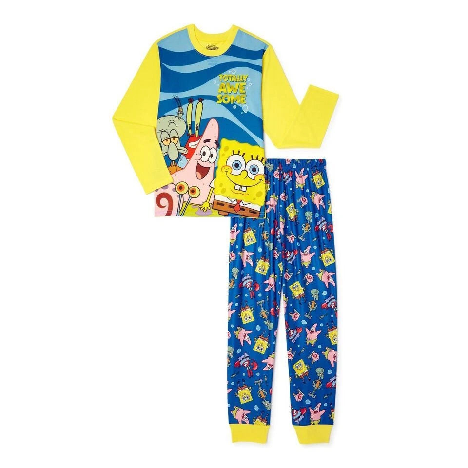 Minecraft / Ryan's World Superhero / SpongeBob Boys Long Sleeve Pajamas 2-PC Set