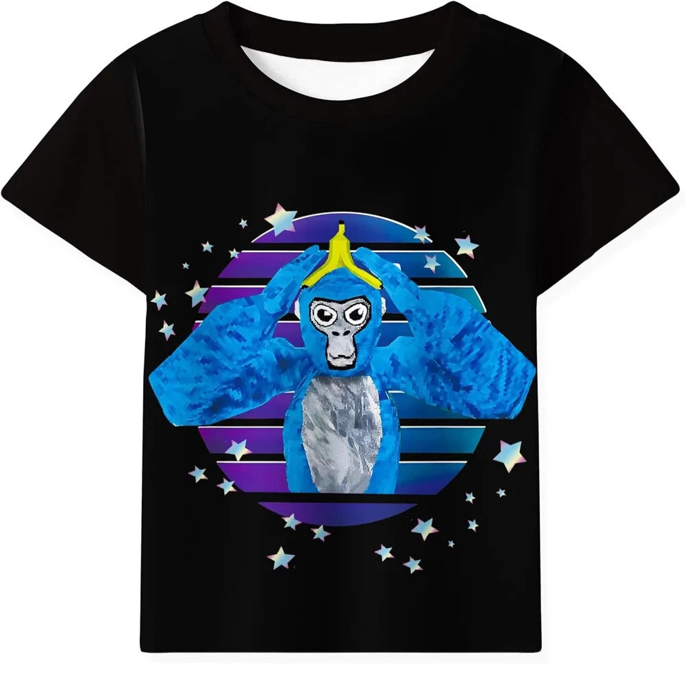 Gorilla monkey T Shirt Kids Monke Short Sleeve T-shirt Shorts Summer Pajama sets