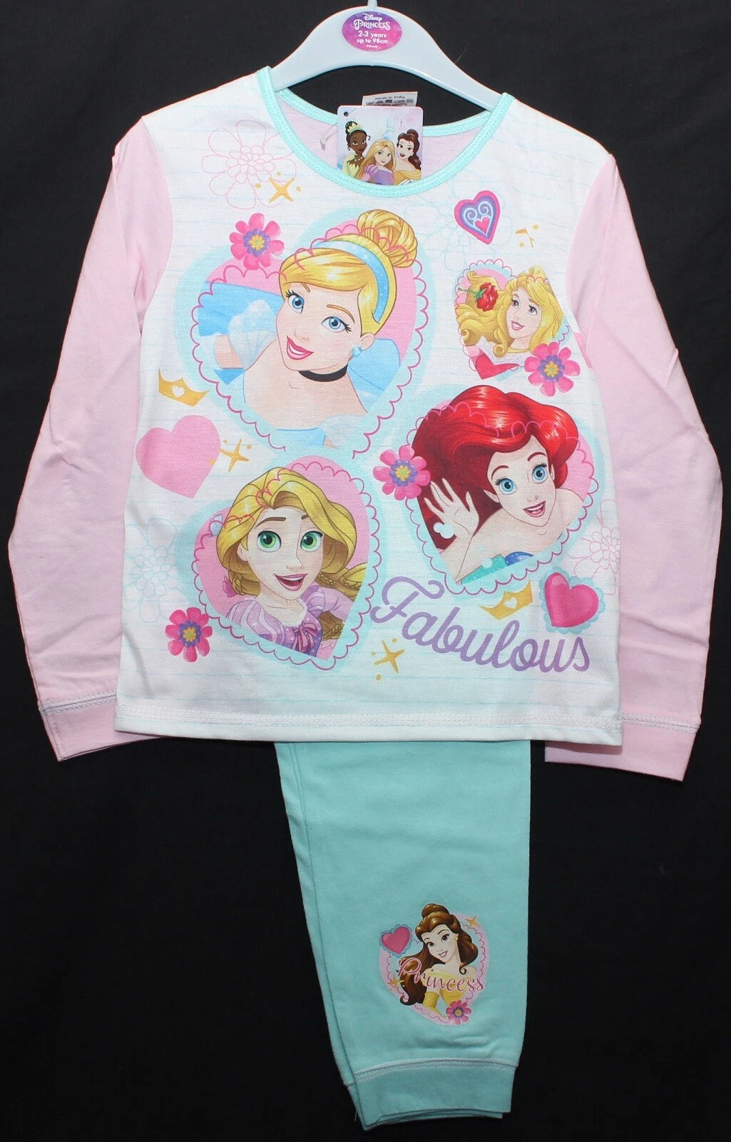 Girl's DISNEY PRINCESS Pyjamas / PJs in a Choice of 3 Styles - 18 months-5 years