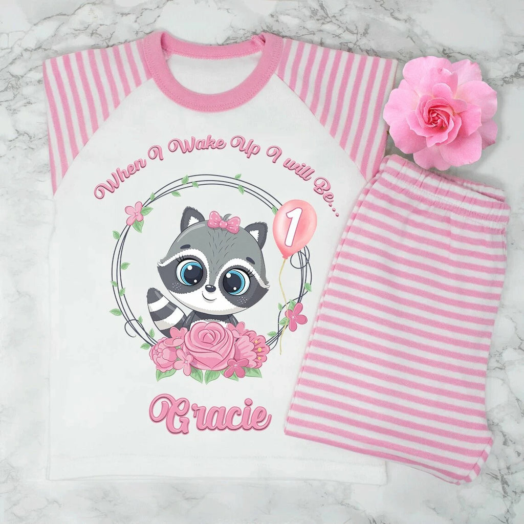 Personalised Girls when i wake up i will be 1...2...3.... Pyjamas Very Cute