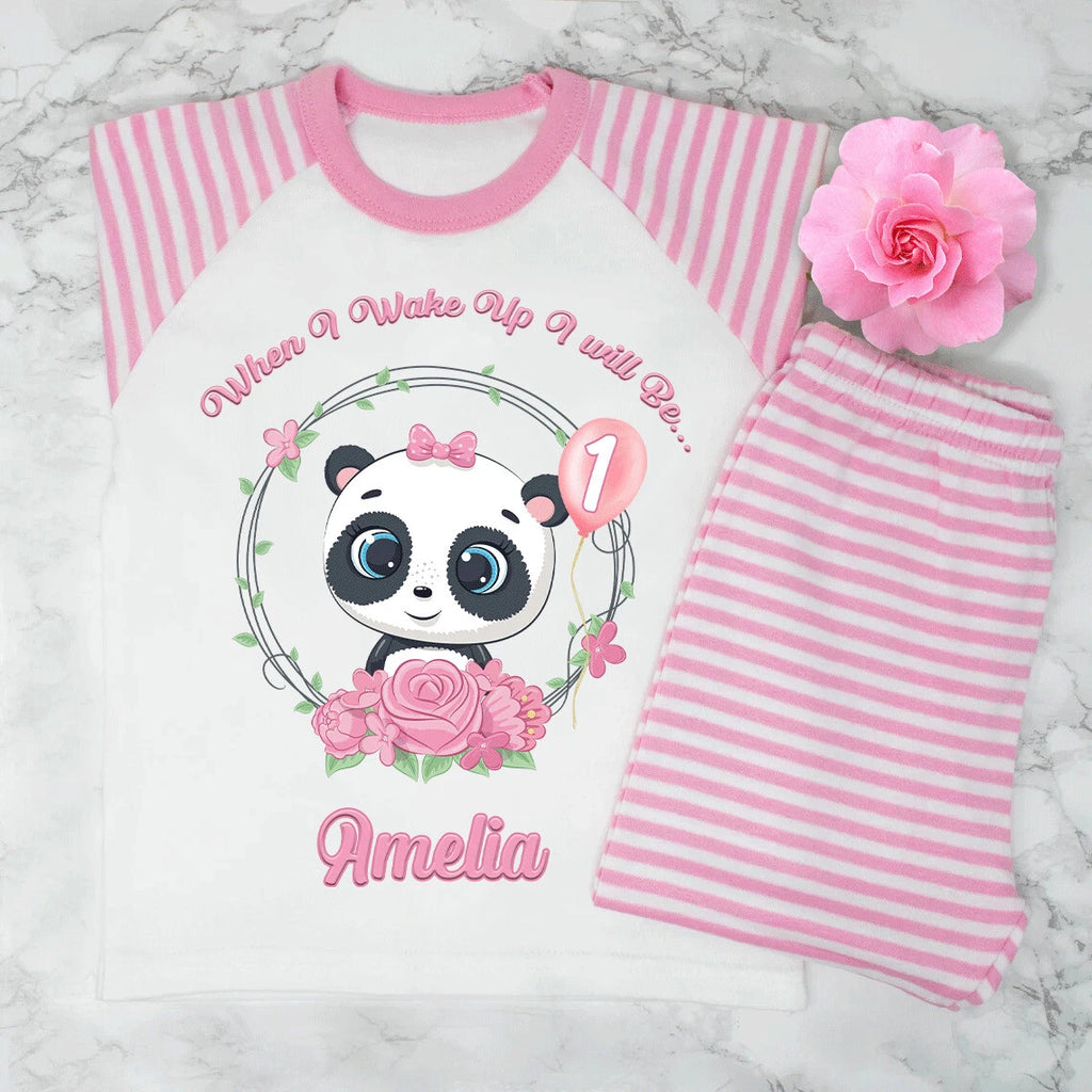 Personalised Girls when i wake up i will be 1...2...3.... Pyjamas Very Cute