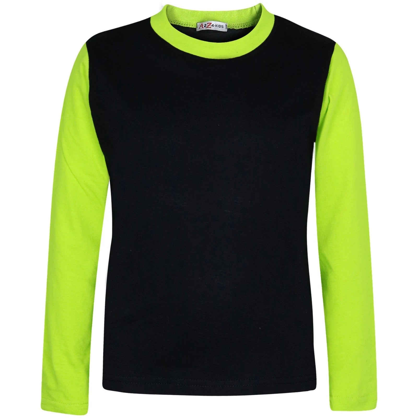 Kids Boys Girls Contrast Color Pjs Plain Stylish Pyjamas Set New Age 2-13 Years