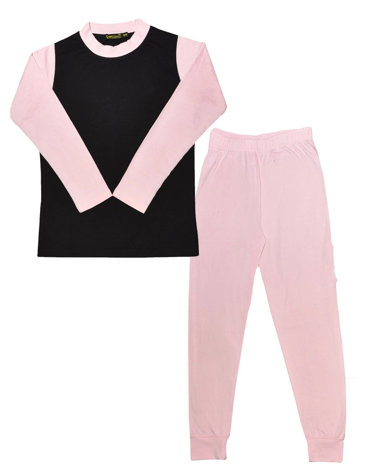 Kids Girls Boys PJs Plain Colour NIGHTWEAR Night Pyjamas Set Sleeping Suit 5-13