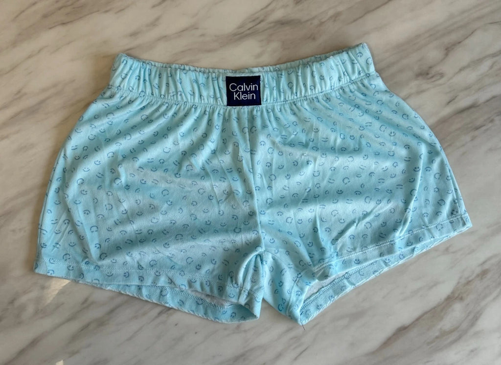 Ck Calvin Klein-Boys Short Sleeve Button-down Shirt and Shorts Pajama Set 3 NEW