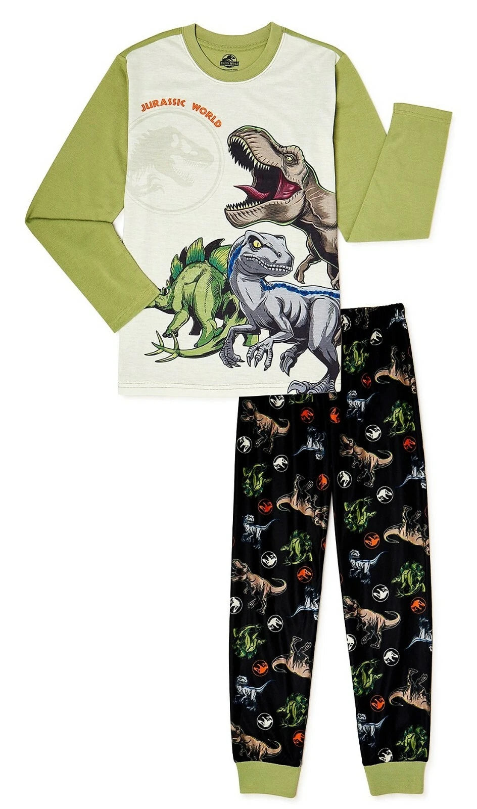 JURASSIC WORLD Pajamas Sleepwear Set w/ Fleece Pants NWT Boys Sz. 4-5 or 6-7 $32