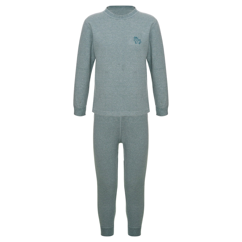 Kids Boys Girls Underwear T-shirt Pajama Set With Pants Nightwear Winter Tops