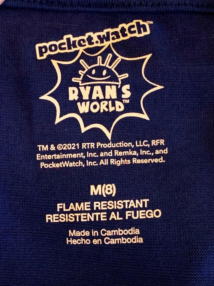 Minecraft / Ryan's World Superhero / SpongeBob Boys Long Sleeve Pajamas 2-PC Set