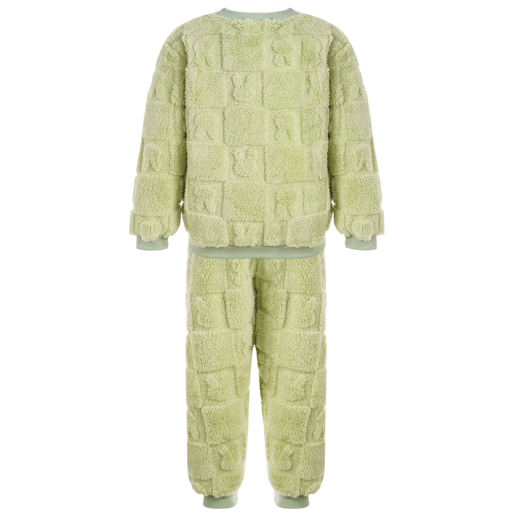 Kids Girls Pajamas Set Long Sleeve Tops Outfits Flannel Loungewear Casual Fall