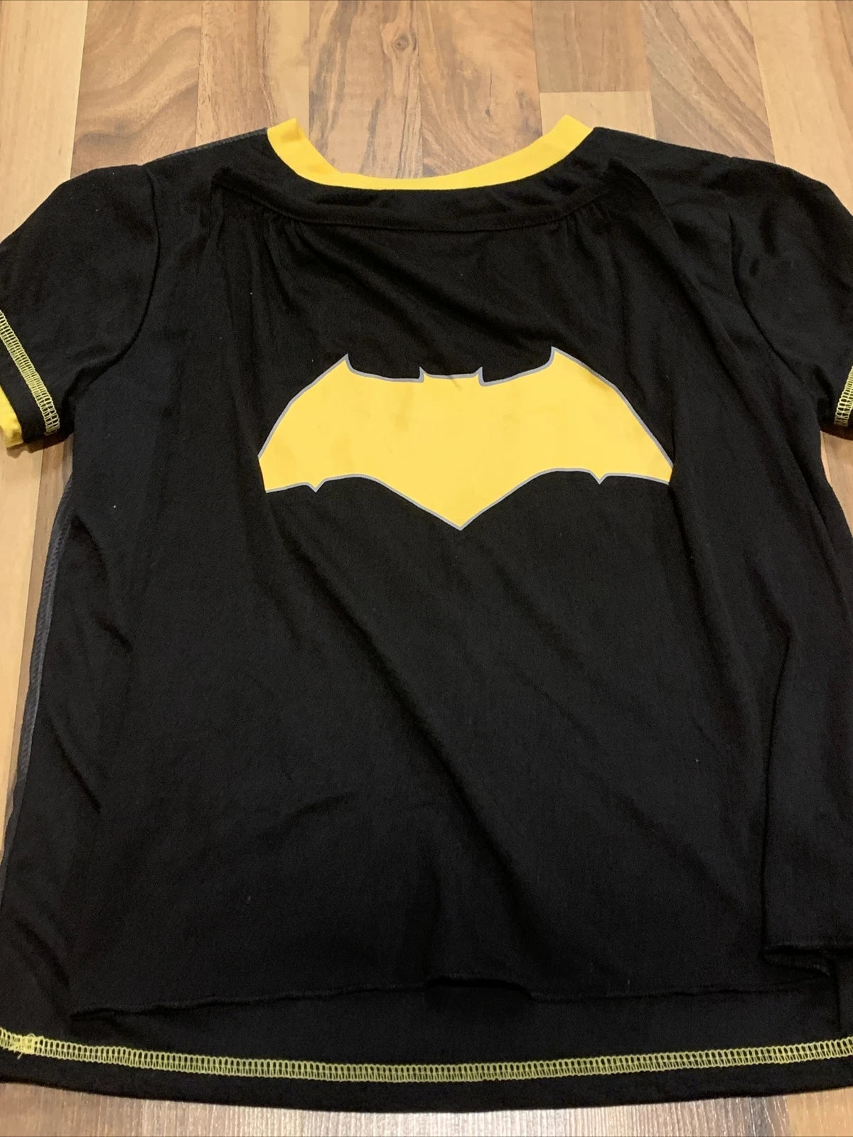 DC Comics Batman (Sz 7) Boys Character 3pc (Shirt, Pant, Cape) PJ Pajama Set