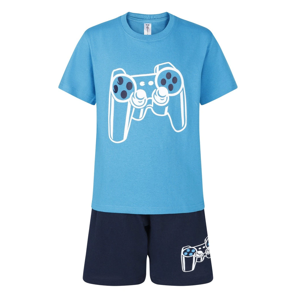 Boys Gamer Short Pyjama Set Kids Gaming Theme PJ Sets Nightwear 9 to 16 Years