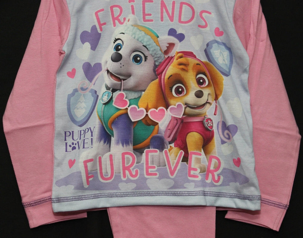 Girls PAW PATROL Pyjamas /Pink SKYE & EVEREST PJs Sizes 18 Months-5 Years
