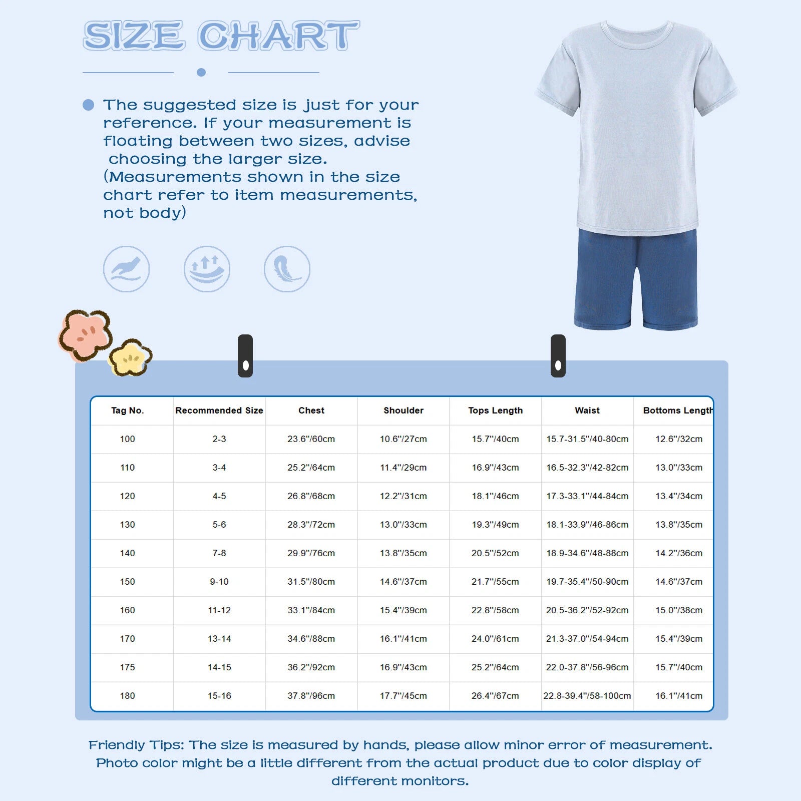 Kids Boys Girls Underwear T-shirt Pajama Set With Pants Nightwear Winter Tops