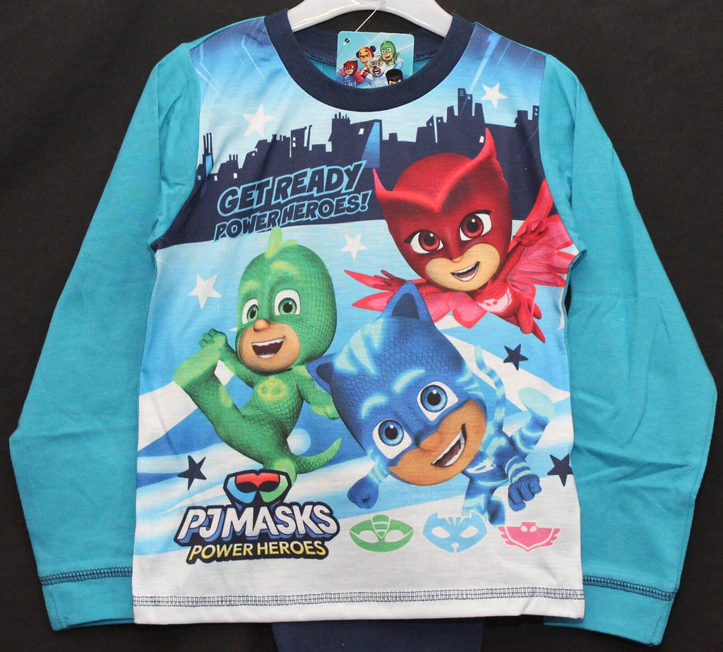 PJ MASKS Boys Pyjamas /Blue CATBOY, OWLETTE & GEKKO PJs -Sizes 18 Months-5 Years