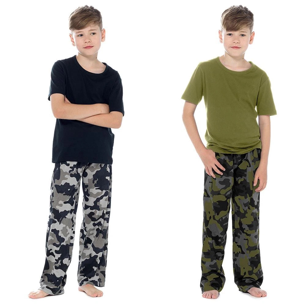Boys/Kids Camouflage Pyjamas Short Sleeve Camo Pyjama Set Age 7-13 Years