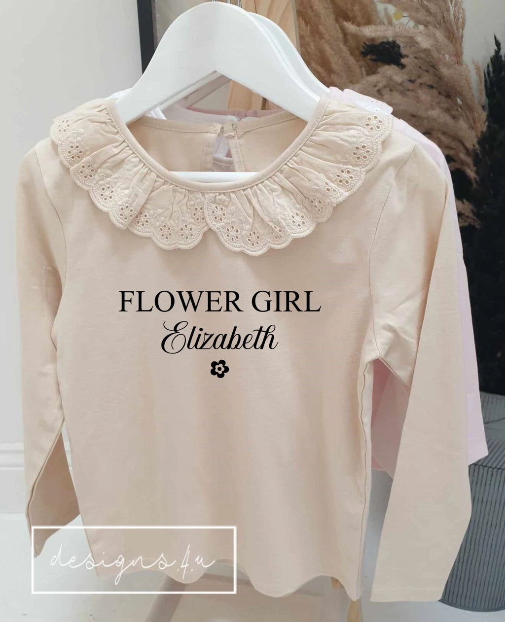 Personalised Flower Girl Pyjamas ~ Wedding Eve ~ Wedding Night ~ Flower ~ Heart