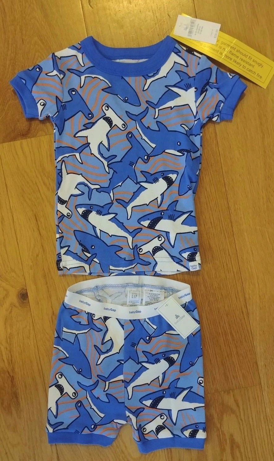 CHOOSE NWT Gap Boy Short Sleeve Pajamas Batman Sharks  6-12 12-18 Months