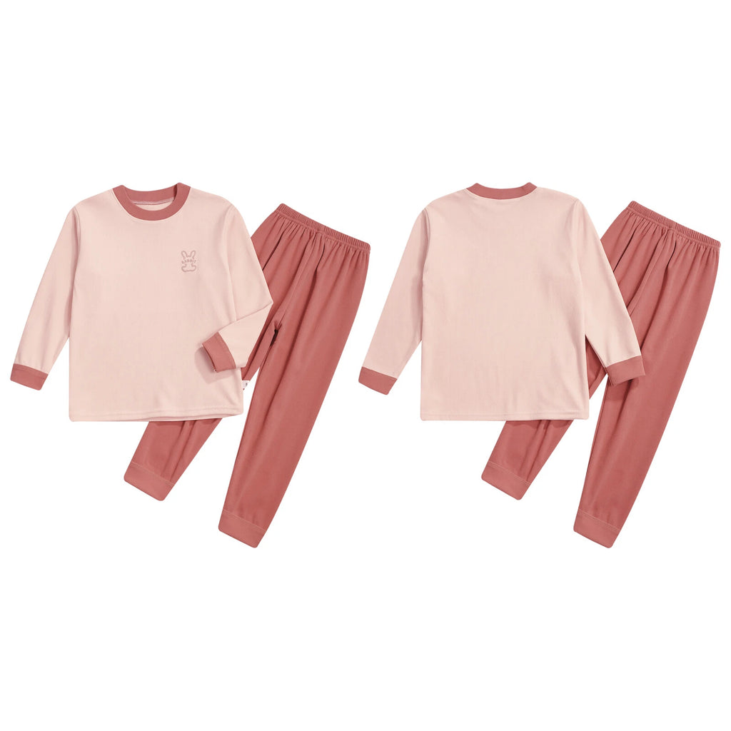 Kids Loungewear Crewneck Sleepwear Tops Pajama Set Casual Underwear T-shirt