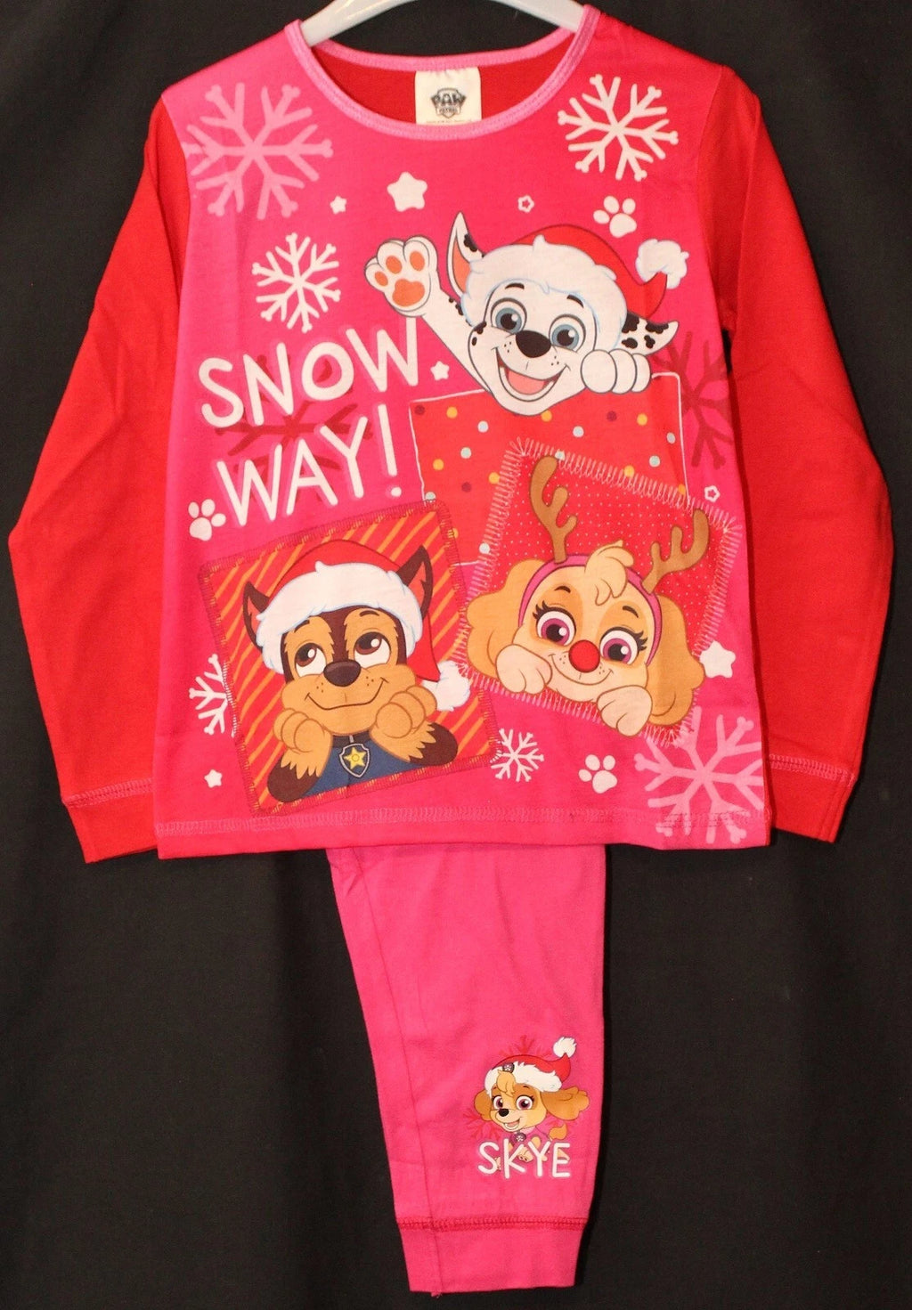 Girls PAW PATROL Pyjamas /Pink SKYE & EVEREST PJs Sizes 18 Months-5 Years