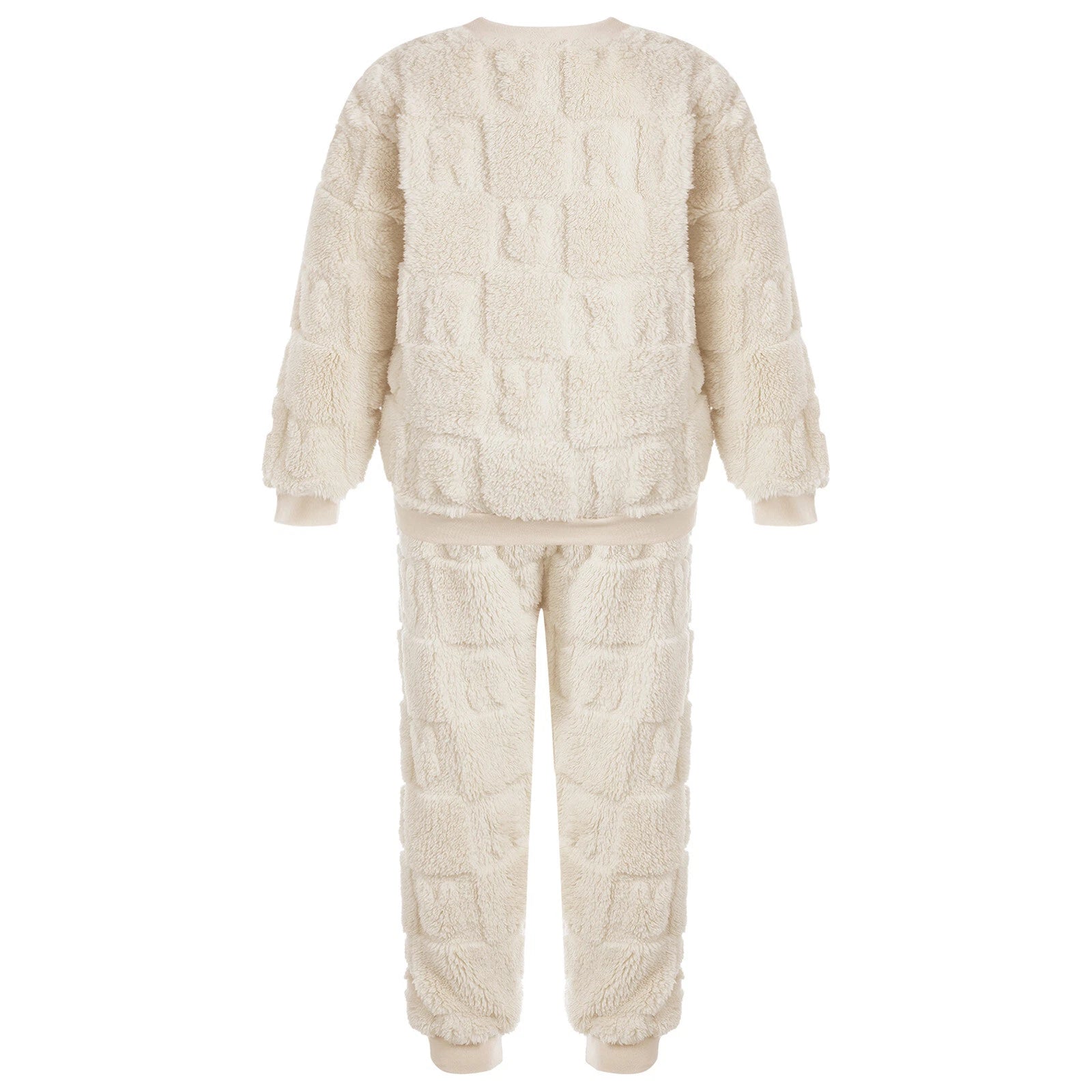 Kids Girls Pajamas Set Plush Loungewear 2Pcs Outfits Flannel Sleepwear Soft