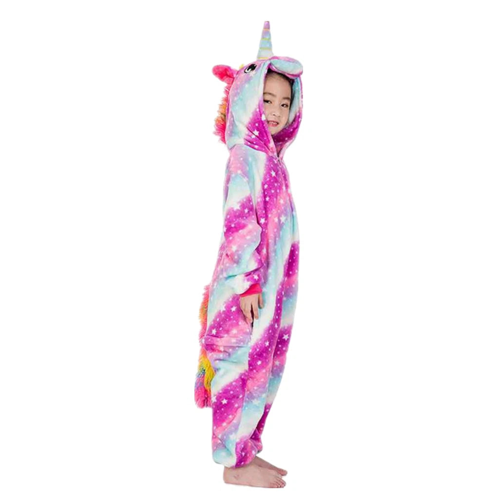 One-Piece Kid's Animal Pajamas Bathrobe Halloween Cosplay Costume Sleepwear