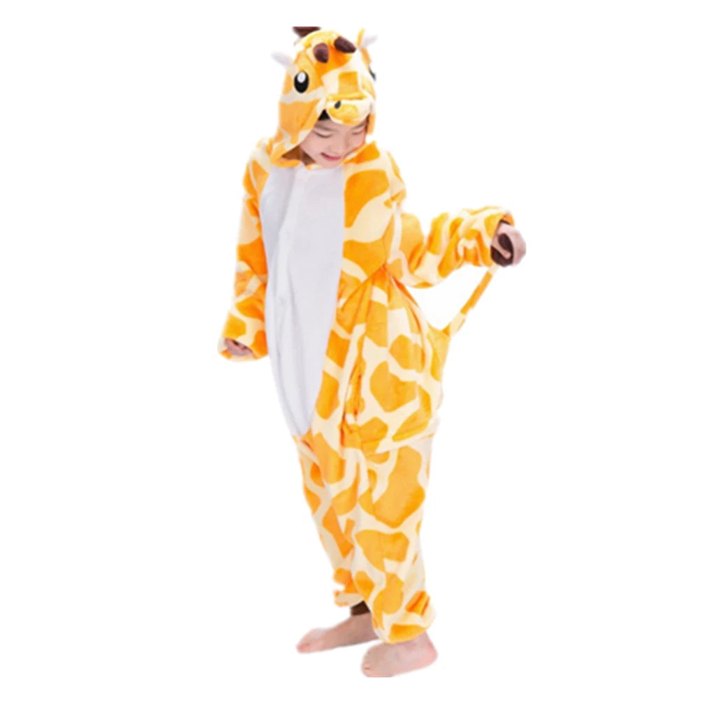 One-Piece Kid's Animal Pajamas Bathrobe Halloween Cosplay Costume Sleepwear
