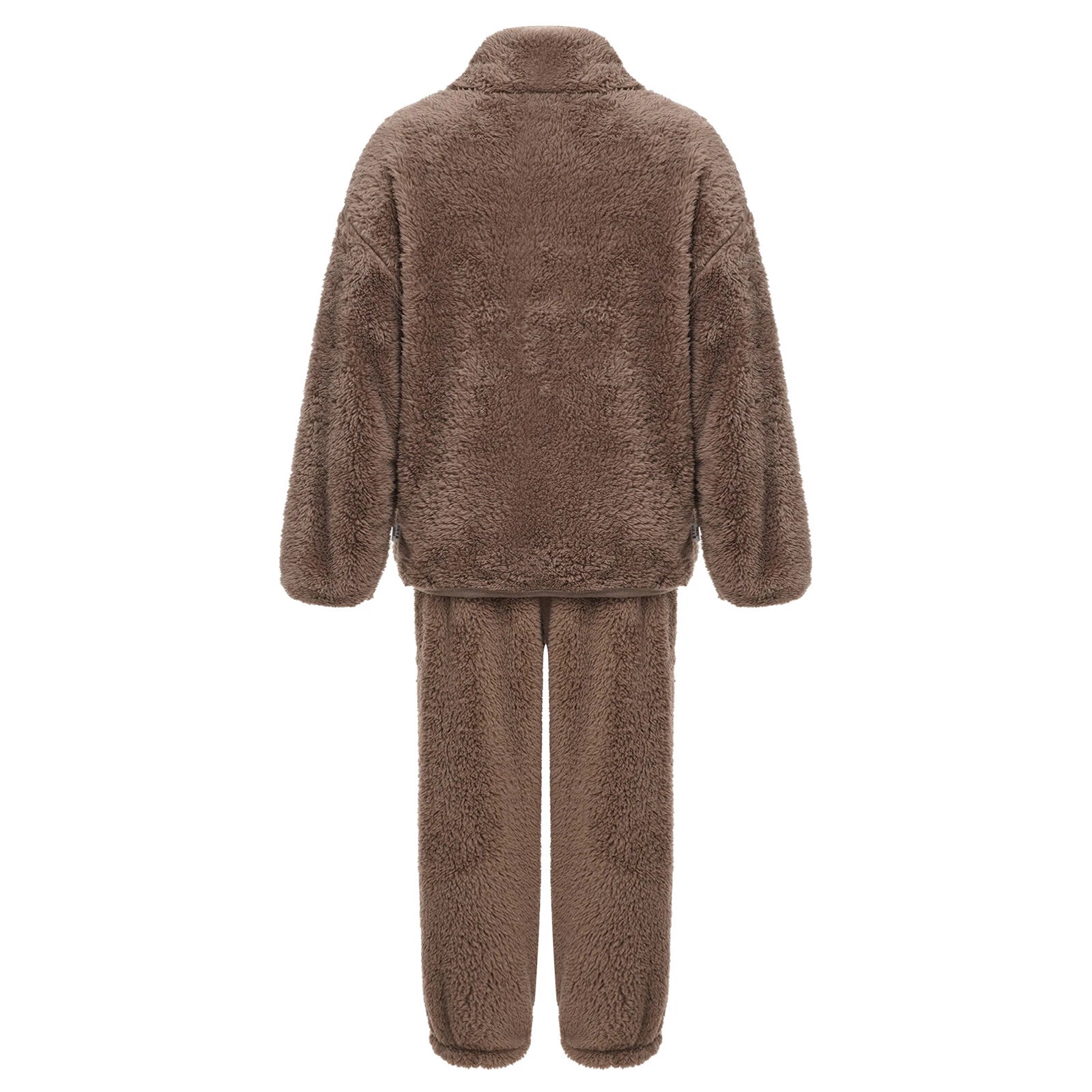 Unisex Kids Set Solid Color Outfits Flannel Sleepwear With Pants Homewear Girls