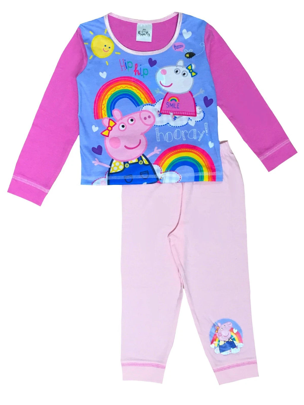 Girls Peppa Pig Toddler / Younger Pyjama Set Pink Size 18m- 5 Years Long Sleeved