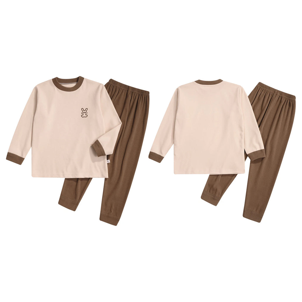 Kids Loungewear Crewneck Sleepwear Tops Pajama Set Casual Underwear T-shirt