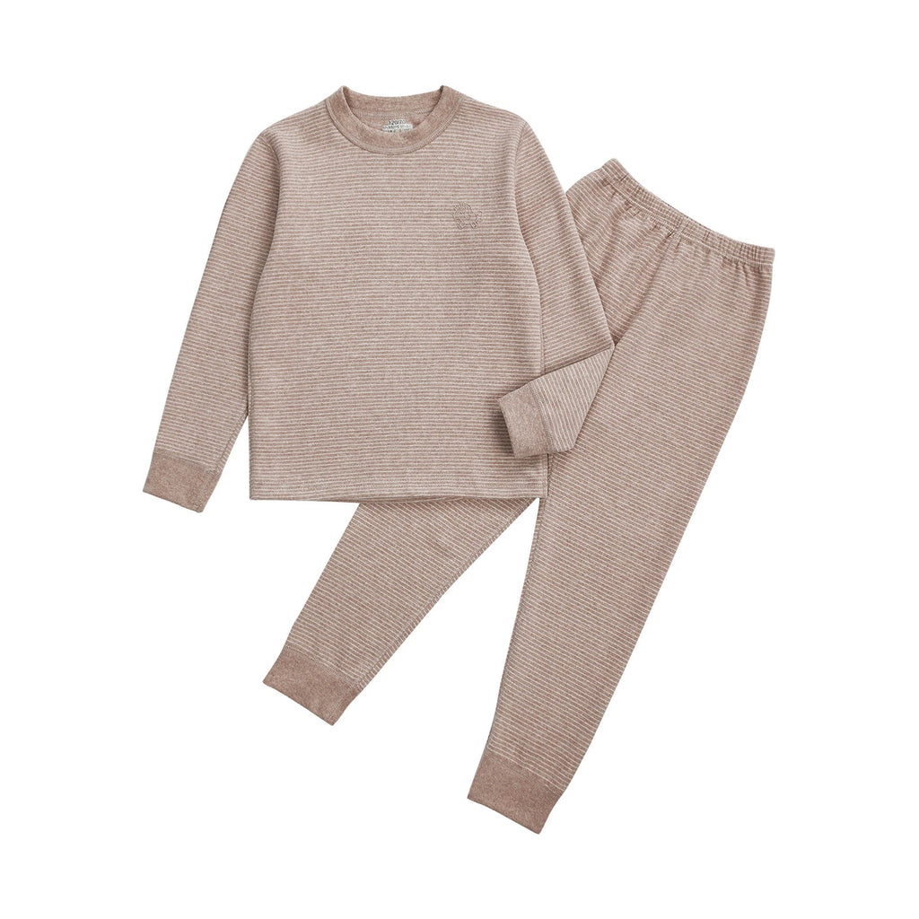 Kids Boys Girls Underwear T-shirt Pajama Set With Pants Nightwear Winter Tops