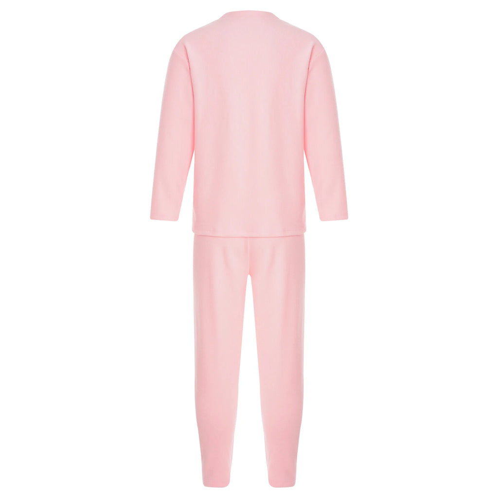 Kids Boys Girls Tees Elastic Top Pajamas Sleepwear Letter Print Set Thermal