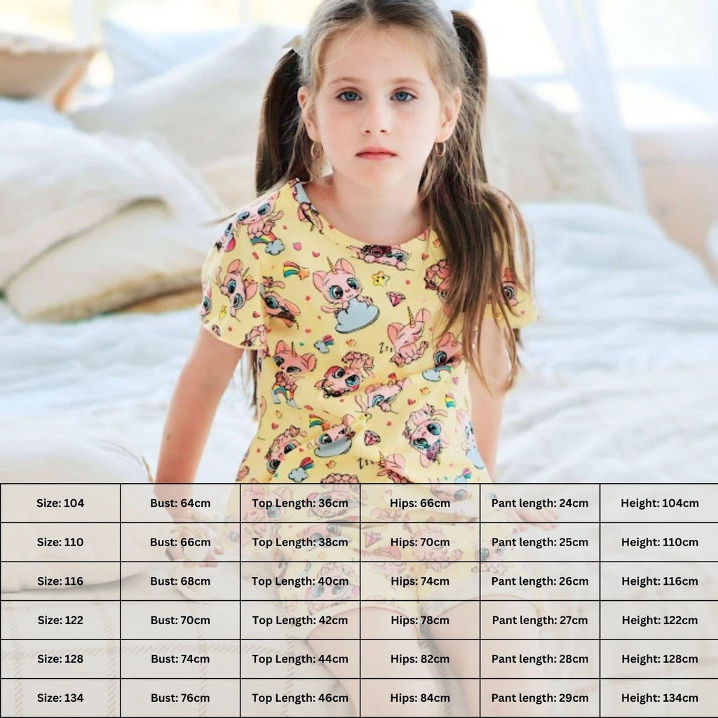 Girls' Stylish Pajama Set – Comfortable & Bright Print, Summer,  Nosi svoe 63...