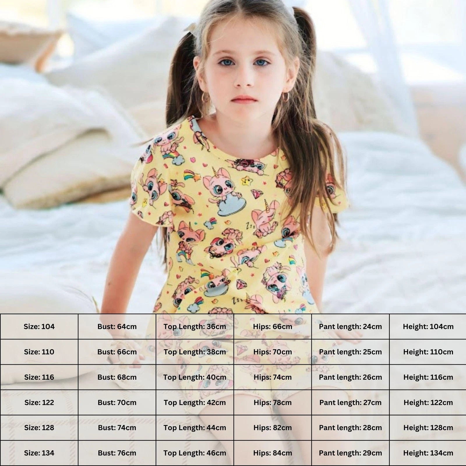 Girls' Stylish Pajama Set – Comfortable & Bright Print, Summer,  Nosi svoe 63...