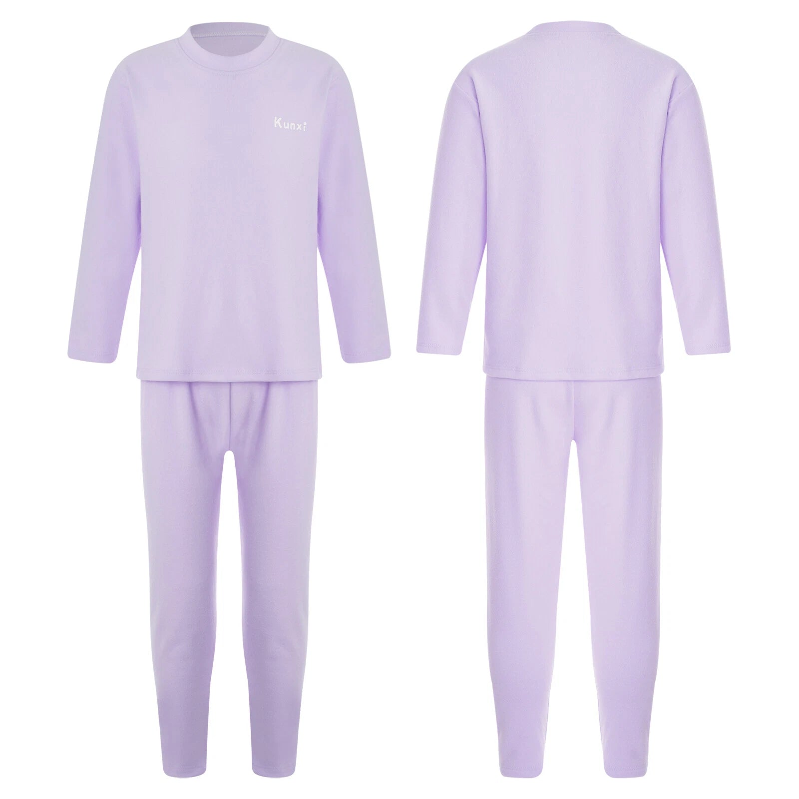 Kids Boys Girls Tees Elastic Top Pajamas Sleepwear Letter Print Set Thermal