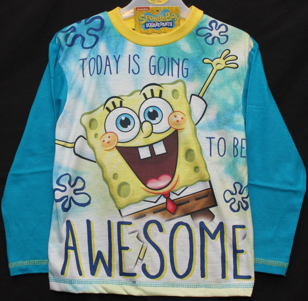 Boy's SPONGEBOB SQUAREPANTS Pyjamas / Long-Sleeved PJs - Sizes 4-10 Years