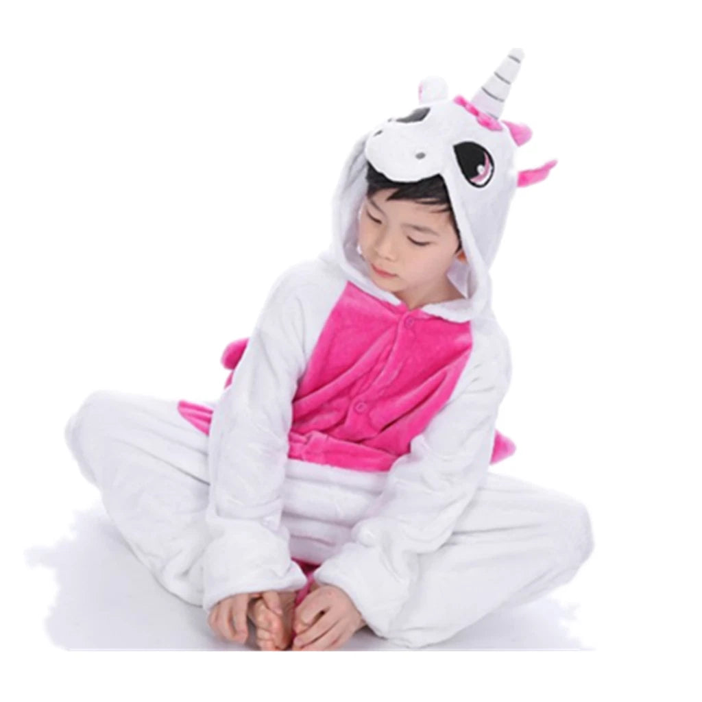 One-Piece Kid's Animal Pajamas Bathrobe Halloween Cosplay Costume Sleepwear