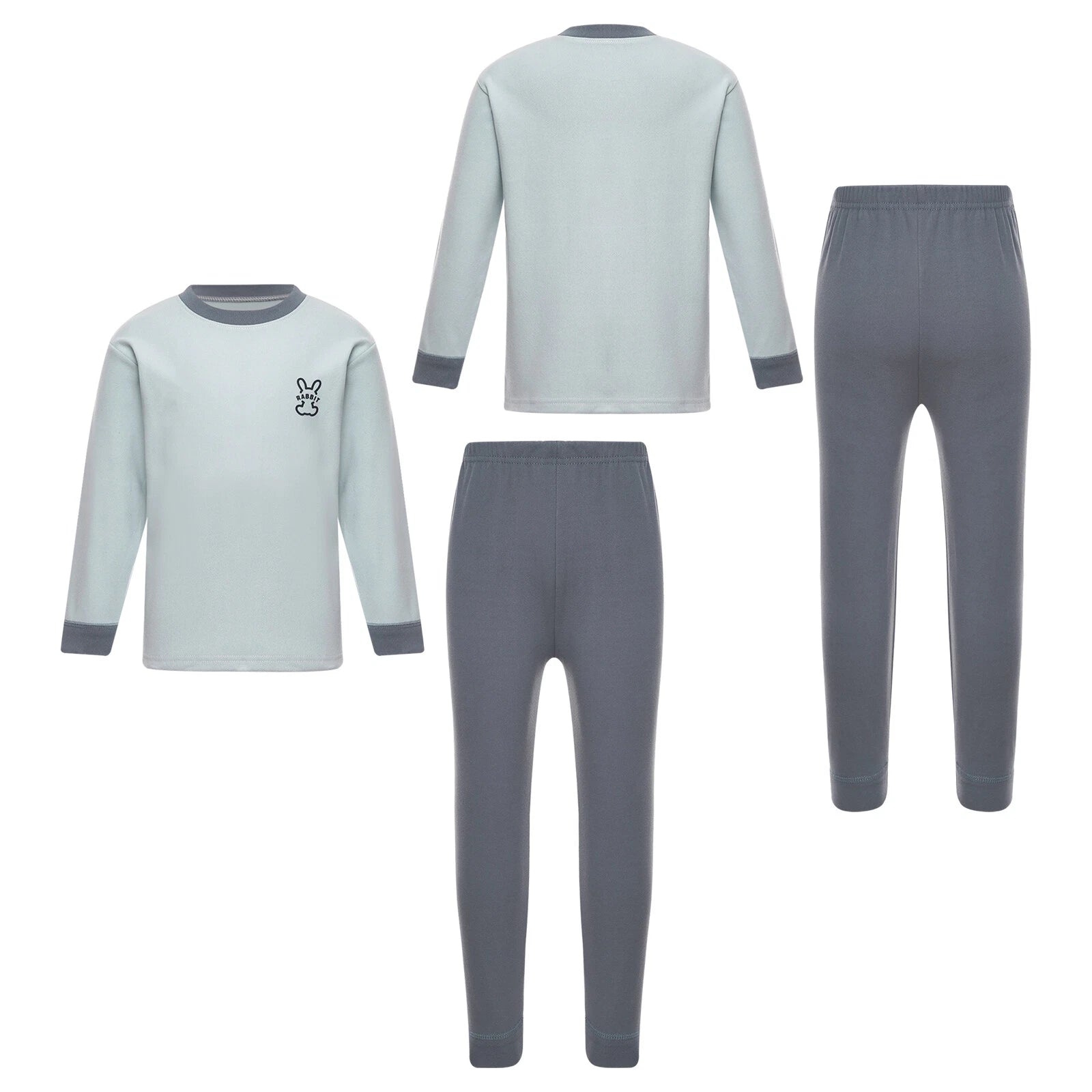 Kids Loungewear Crewneck Sleepwear Tops Pajama Set Casual Underwear T-shirt