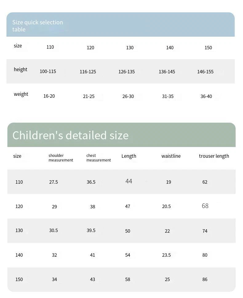 New Kids Anti Mites Homewear Boys Girls Spring Summer Thin Pajama Set-