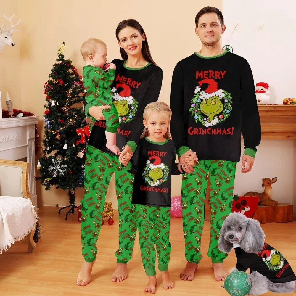 Family Matching Christmas Pyjamas Adult Kids Xmas Nightwear Pajamas Pjs Set Uk