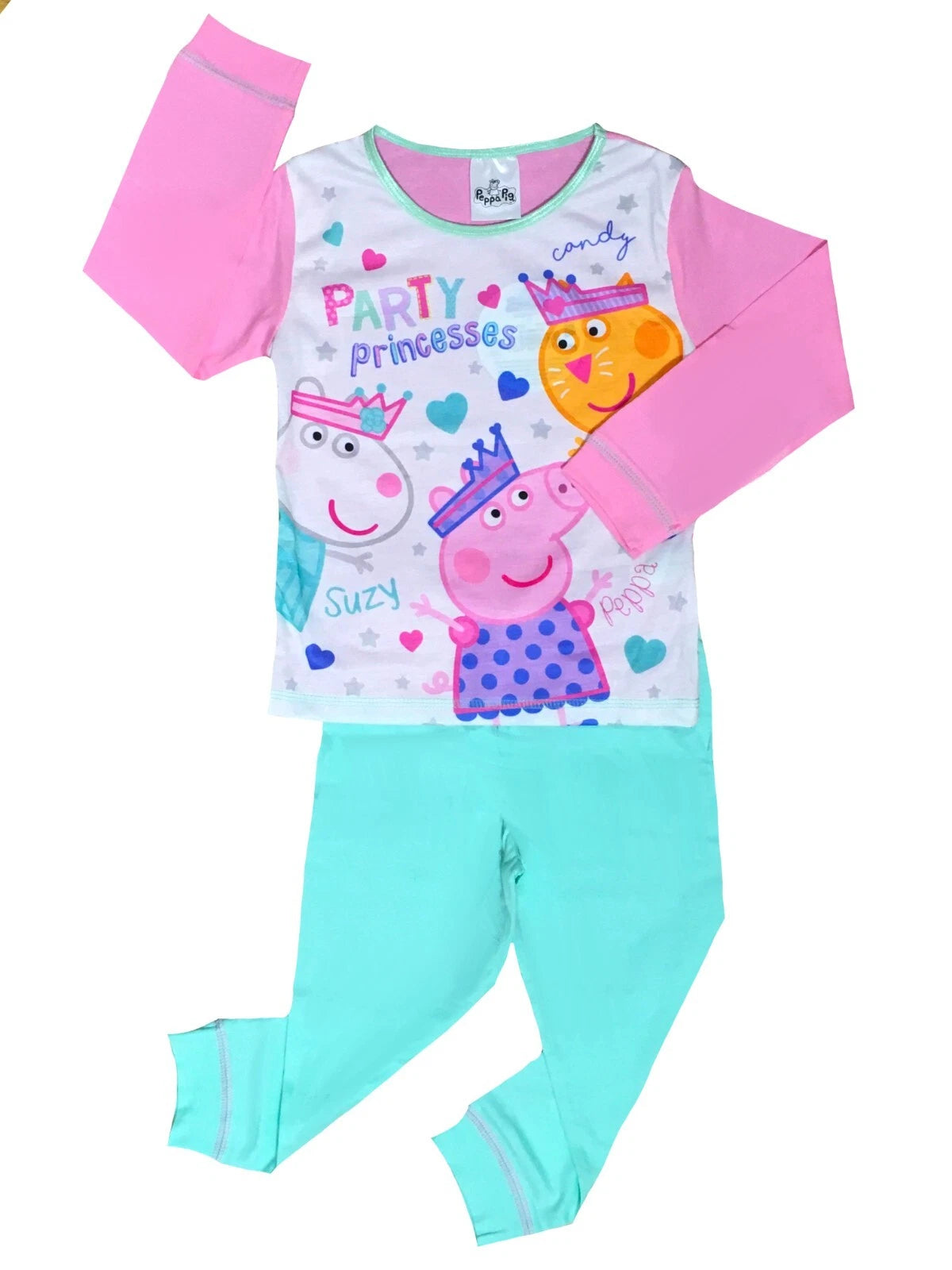 Girls Peppa Pig Toddler / Younger Pyjama Set Pink Size 18m- 5 Years Long Sleeved