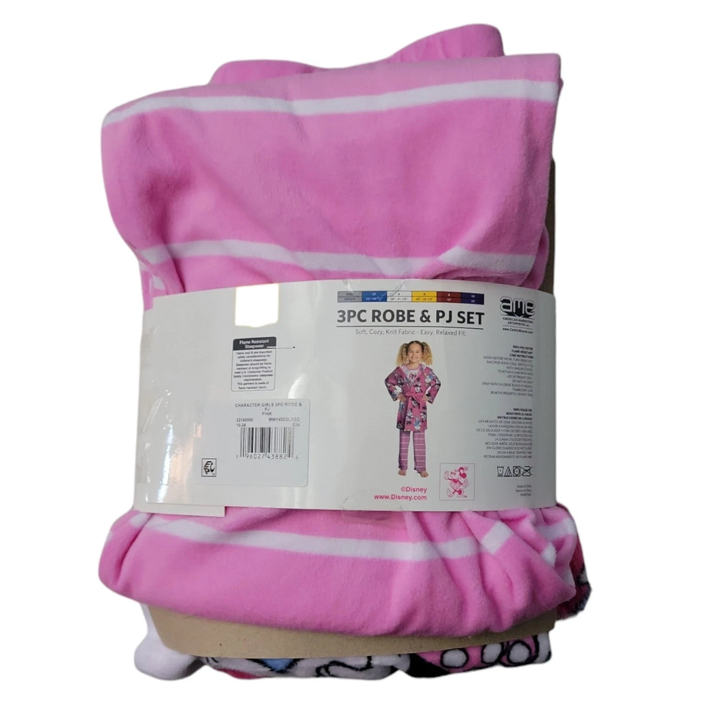 Character Girl's 3-Piece Super Soft Hooded Robe & Pajama Set
