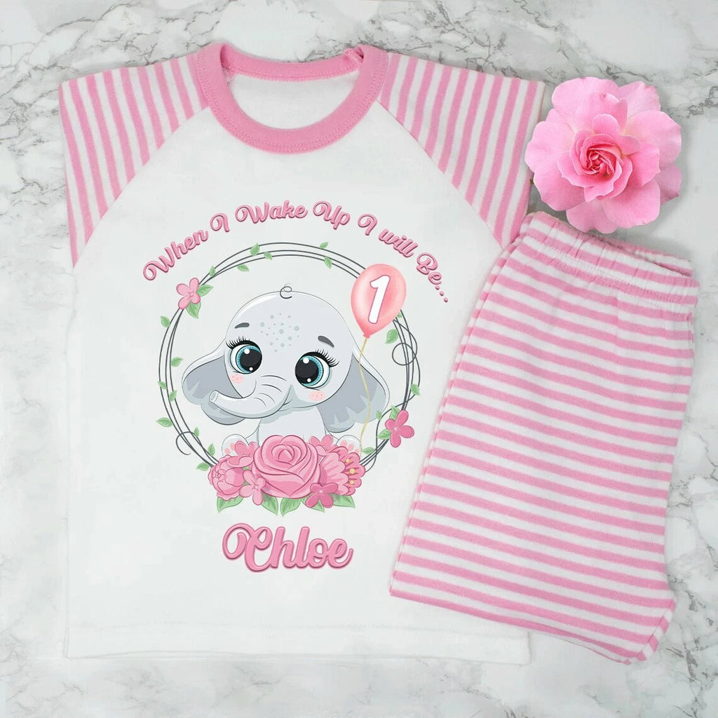 Personalised Girls when i wake up i will be 1...2...3.... Pyjamas Very Cute
