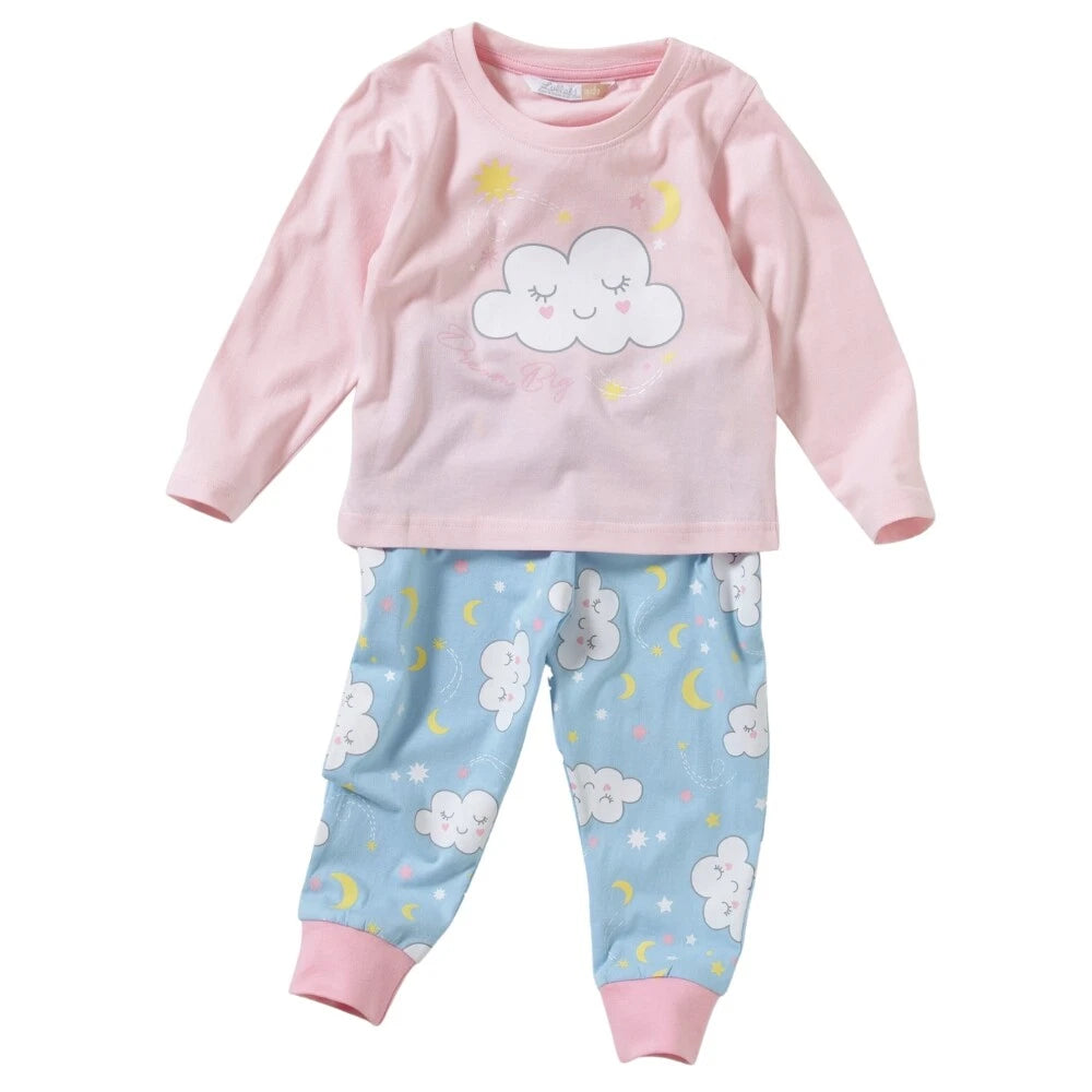 Toddler Girls Long Pyjamas Elephant Kitten Bunny Rabbit Dog Dream Snuggle 6-23 m