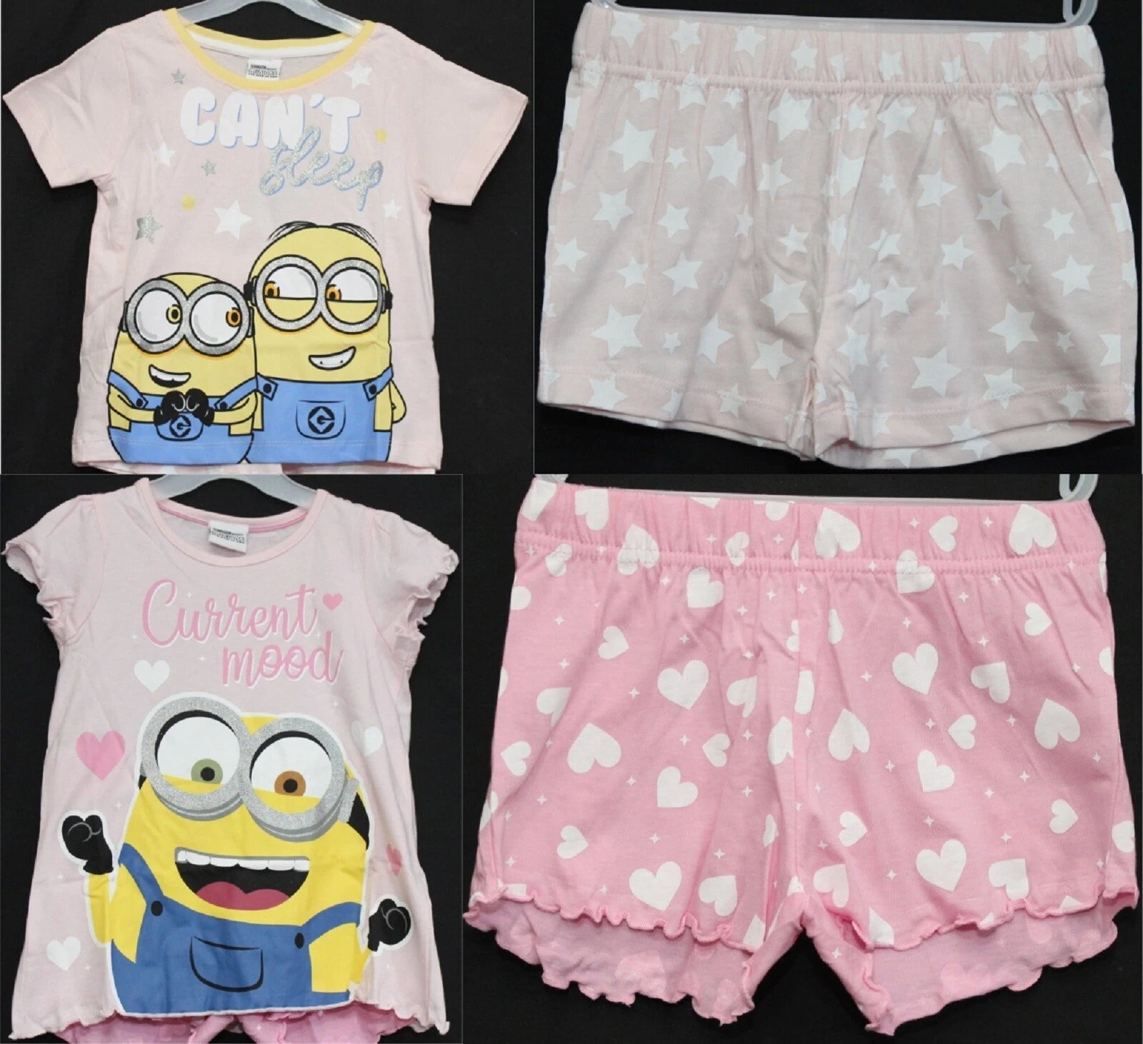 MINIONS Girl's Short Pyjamas/ DESPICABLE ME Shorty PJs in Sizes 2-10 years