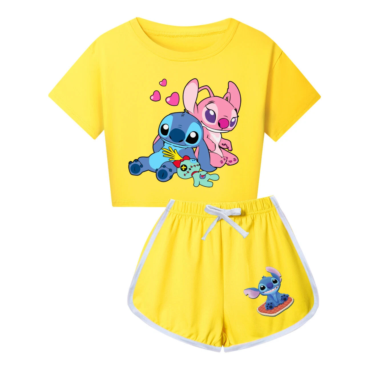 Short Outfits T-Shirt Now Trousers Tracksuit PJ's Sets Kids Lilo & Stitch-