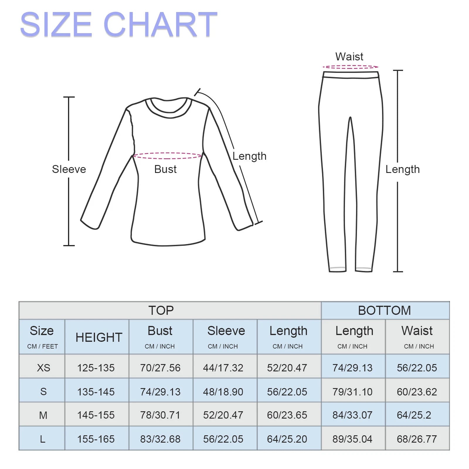 Kids Thermal Underwear Set Soft Fleece Lined Long Johns Warm Baselayer For Ski