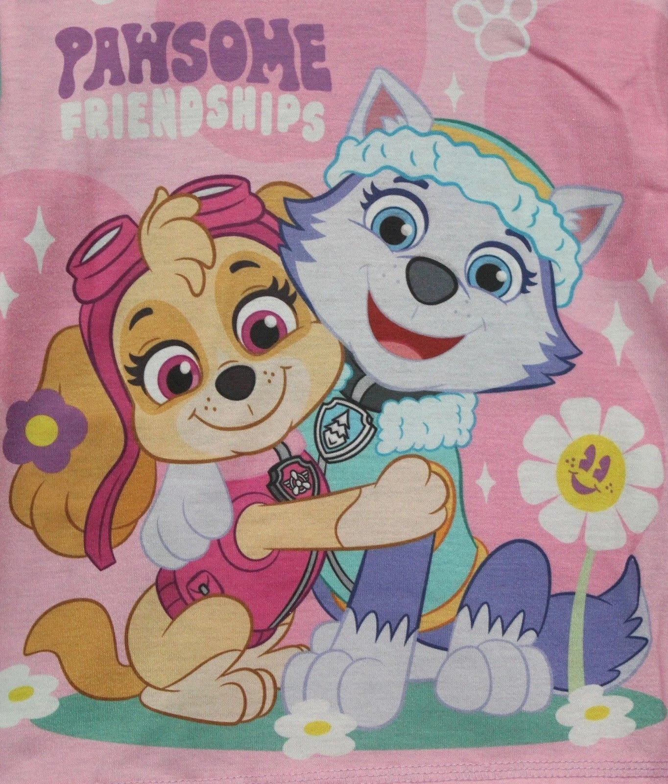 Girls PAW PATROL Pyjamas /Pink SKYE & EVEREST PJs Sizes 18 Months-5 Years
