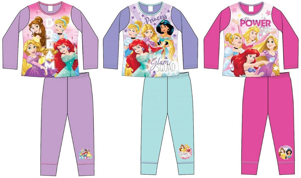 DISNEY PRINCESS Girls Pyjamas /Princess PJs in a Choice of 3 Styles 4-10 years