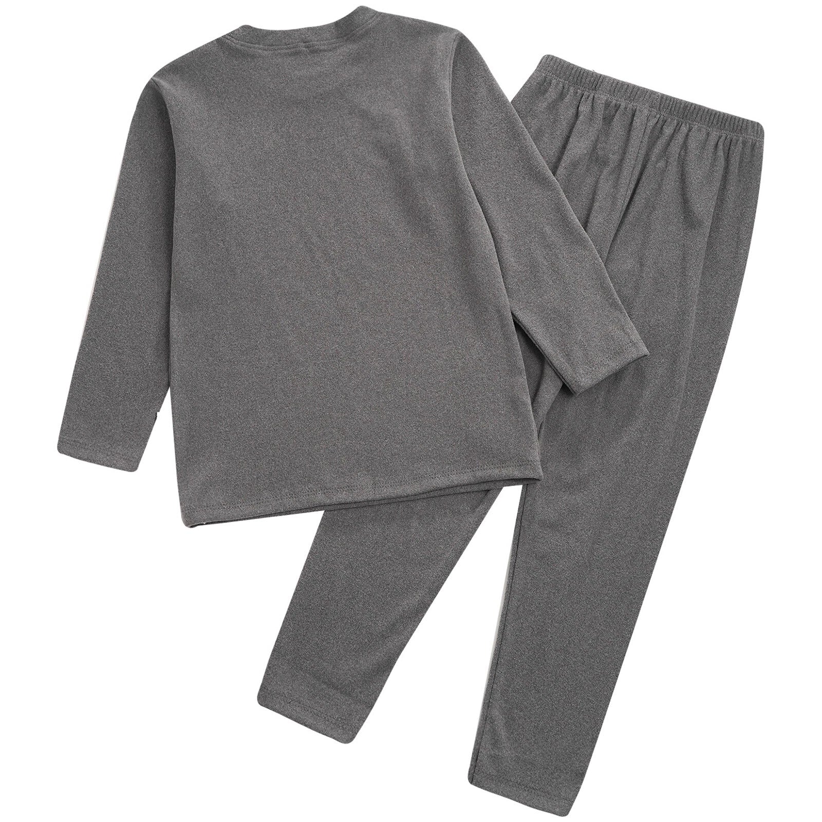 Kids Boys Girls Tees Elastic Top Pajamas Sleepwear Letter Print Set Thermal