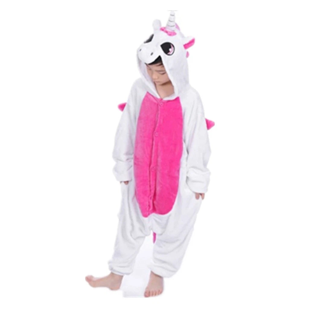 One-Piece Kid's Animal Pajamas Bathrobe Halloween Cosplay Costume Sleepwear