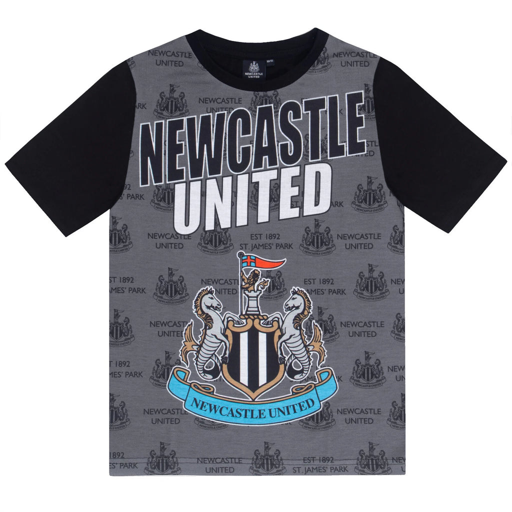 Newcastle United Boys Pyjamas Short Kids OFFICIAL Football Gift